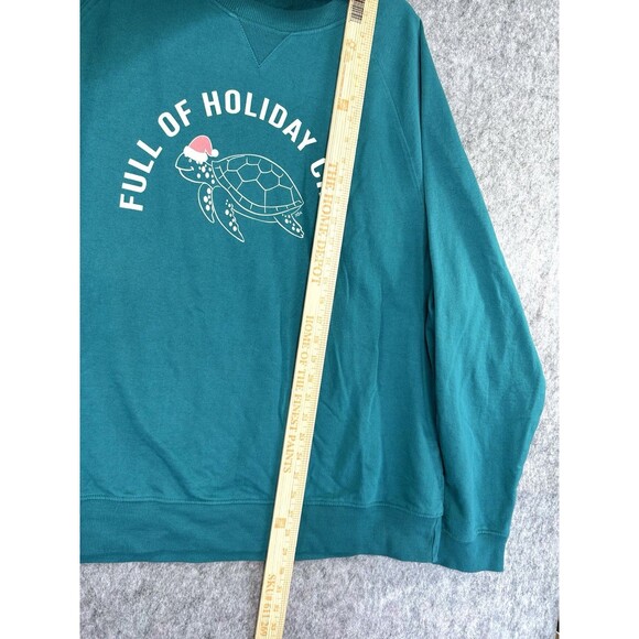 Florida 30A Sweatshirt Women's 2XL Green Turtle Christmas Holiday Cheer - Picture 8 of 12